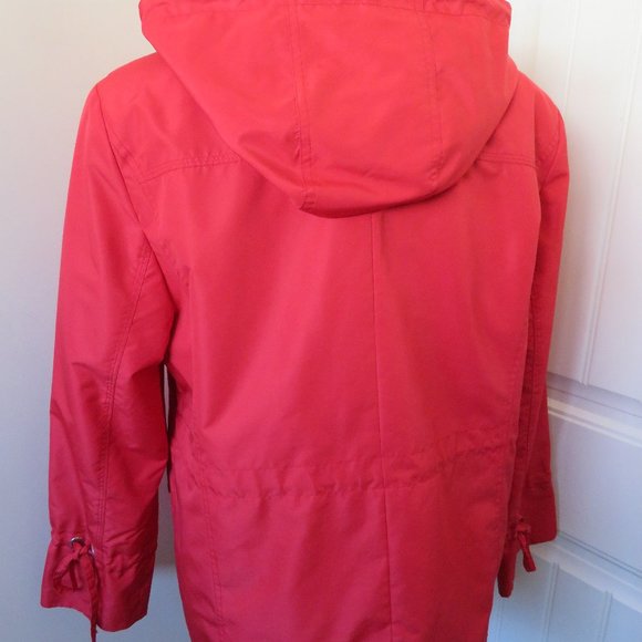 Misty Harbor RED Rain Jacket with Hood Lined Size 14 (K7) - Picture 4 of 9
